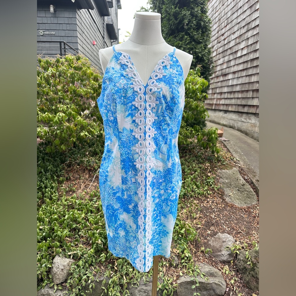 Lily Pulitzer blue floral dress from Palm Beach